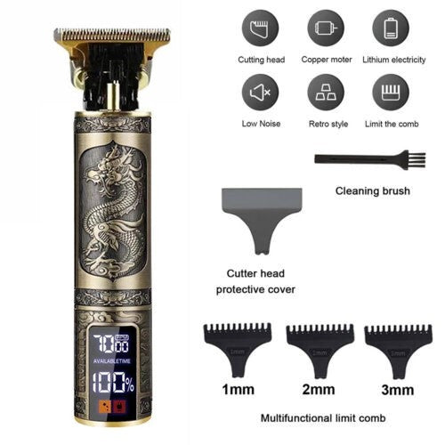 Cordless Barber Clippers & Beard Trimmer – Rechargeable