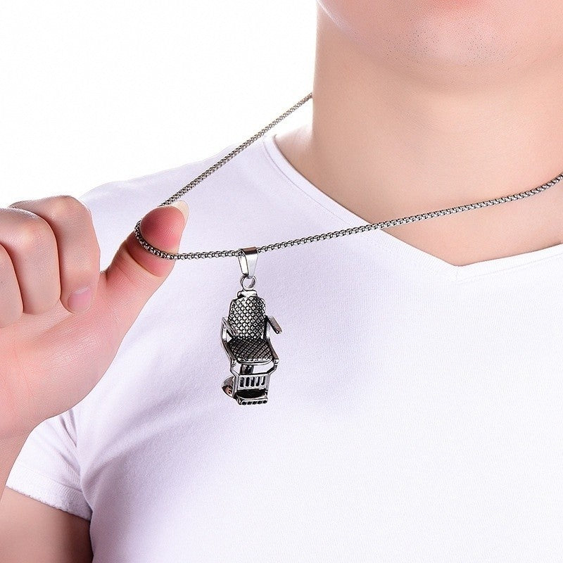 Rock Barber Seat Pendant Necklace
