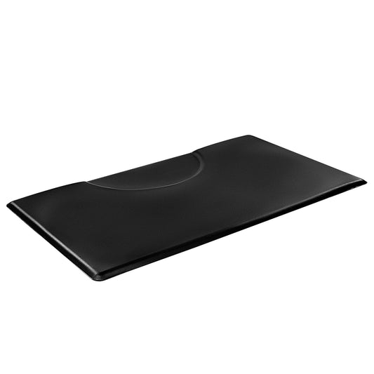 Salon Mat For Hair Stylist, 3 X 5 FT Rectangle Salon Chair Mat Anti Fatigue, 7/8" Thickened PVC + PU Barber Shop Floor Mat With Round Cut Out, Anti-Trip Beveled Edges & Non-slip Bottom