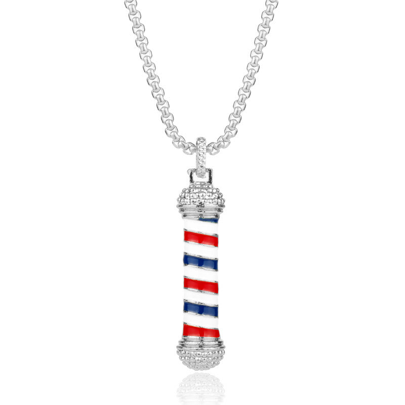Japanese And Korean Fashion Oil Dripping Barber Turn Light Tool Necklace