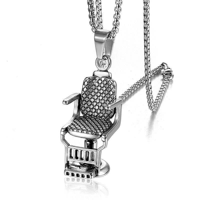 Rock Barber Seat Pendant Necklace